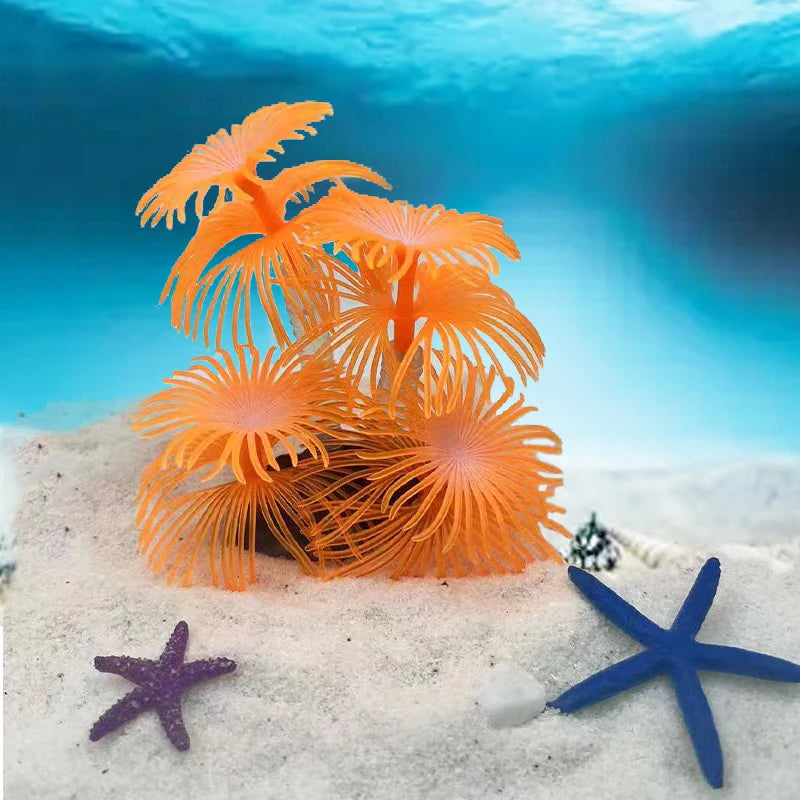 Artificial Underwater Coral Aquarium Fish Tank Simulation Decoration Aquarium Backgrounds Plants Water Flower Beautiful New