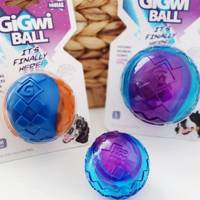 GiGwi Pet Dog Puppy Squeaky Chew Toys Sound Pure Natural Non-toxic Rubber Outdoor Play Small Large Dogs Funny Ball for Dogs