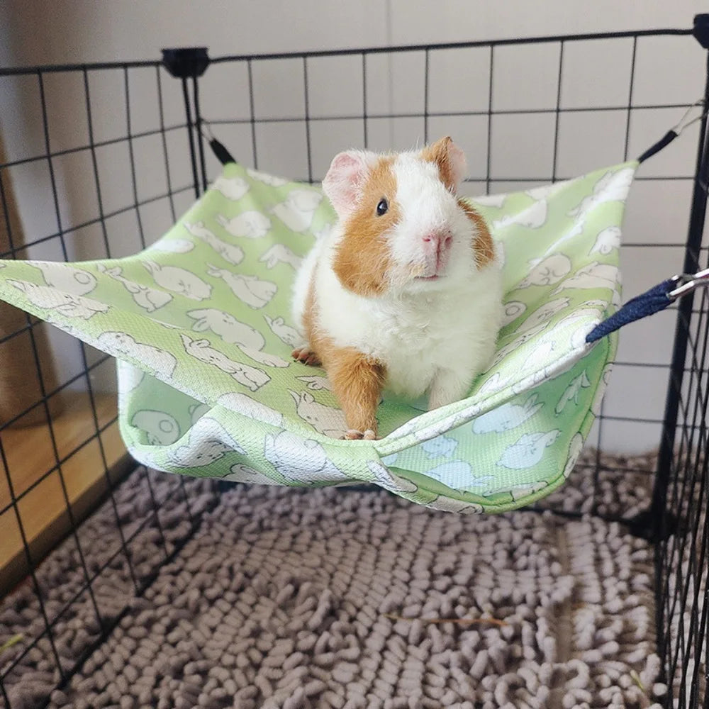Summer Cooling Pet Hammock Breathable Waterproof Hamster Hanging Beds Easy To Clean Comfortable Squirrel Sleeping Bag