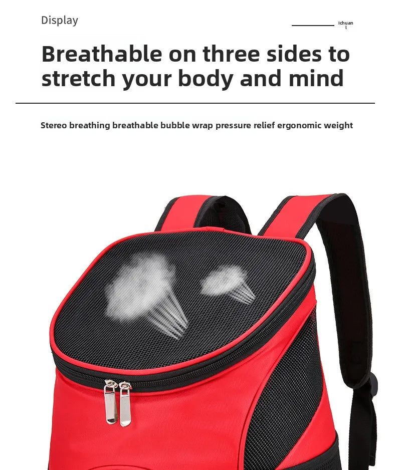 New Portable mesh Dog Bag Breathable Dog Backpack Foldable Large Capacity Cat Carrying Bag Portable Outdoor Travel Pet Carrier