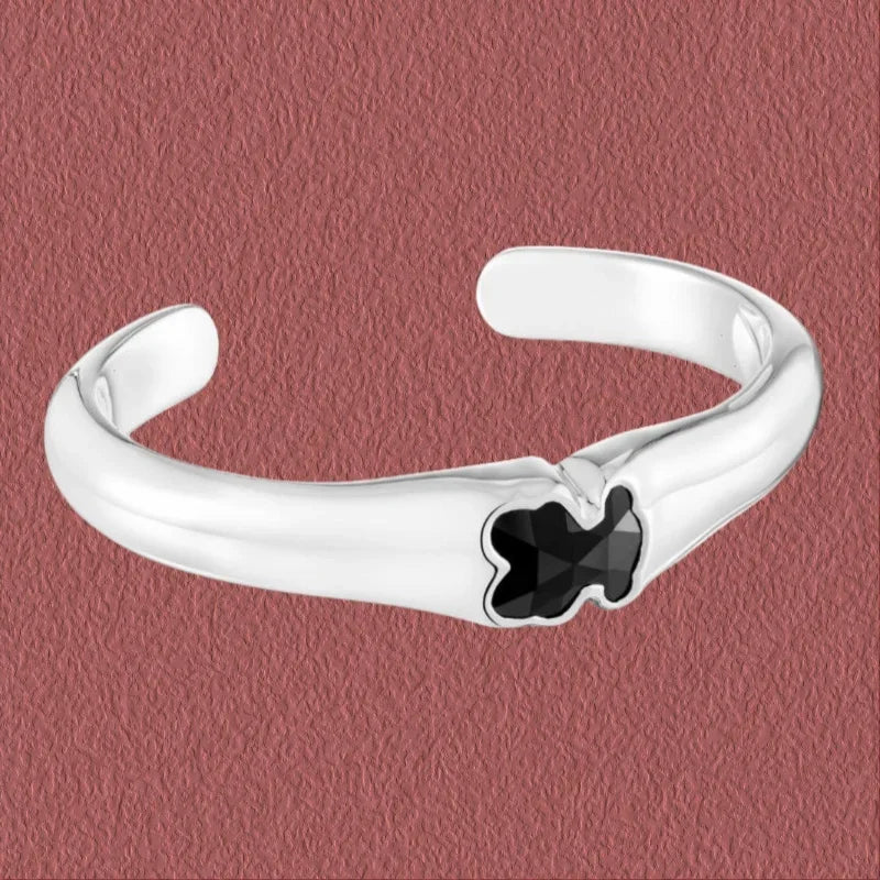 2025 high-end new fashionable pearl bear bracelet, charming decoration, adjustable women's bracelet, engagement romantic gift
