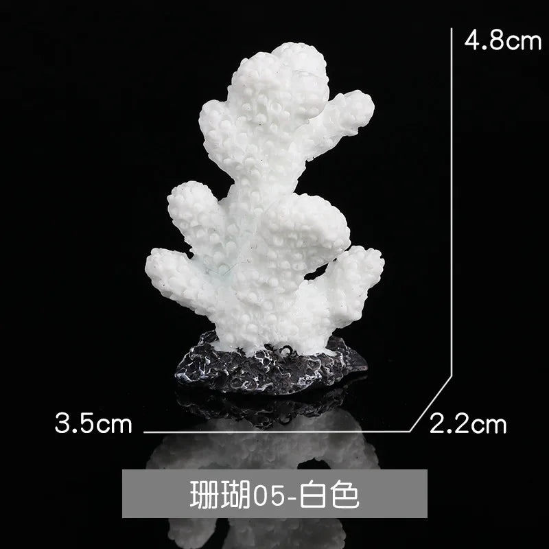Aquarium Artificial Coral Fish Tank Resin Simulation Coral Starfish Micro Landscape Ornament Reef Aquatic Plants DIY Decoration