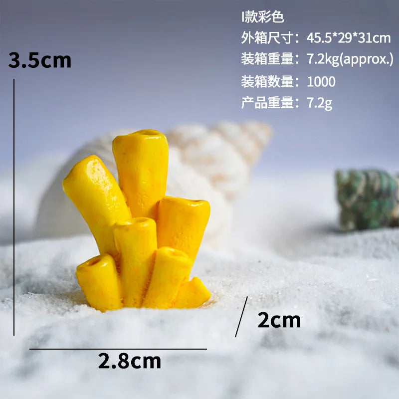 Artificial Coral Fish Tank Decoration Starfish Resin Reef Landscape Aquarium Decoration Accessories Craft Tabletop Ornaments