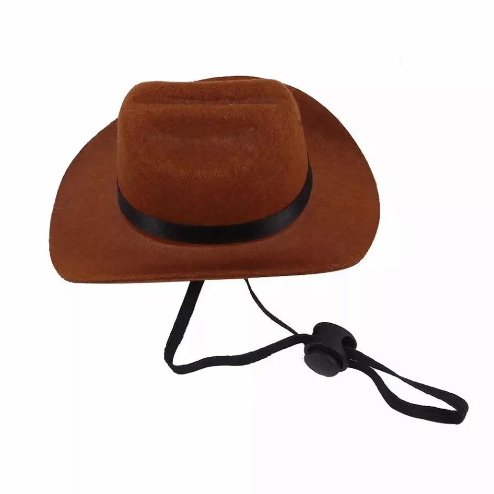 Pet Dog Cowboy Hat Headgear Cat Funny Headwear Outdoor Adjustable Cosplay Photo Dog Props Performance Accessories Caps G7I6