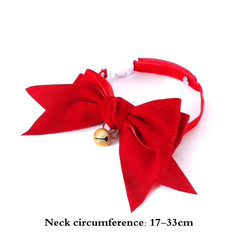 Pet Cat Hat Headgear Fine Workmanship Cashmere Elegant Soft Beret Bow Tie Collar Decoration Dogs Cap Beret For Decor New Year