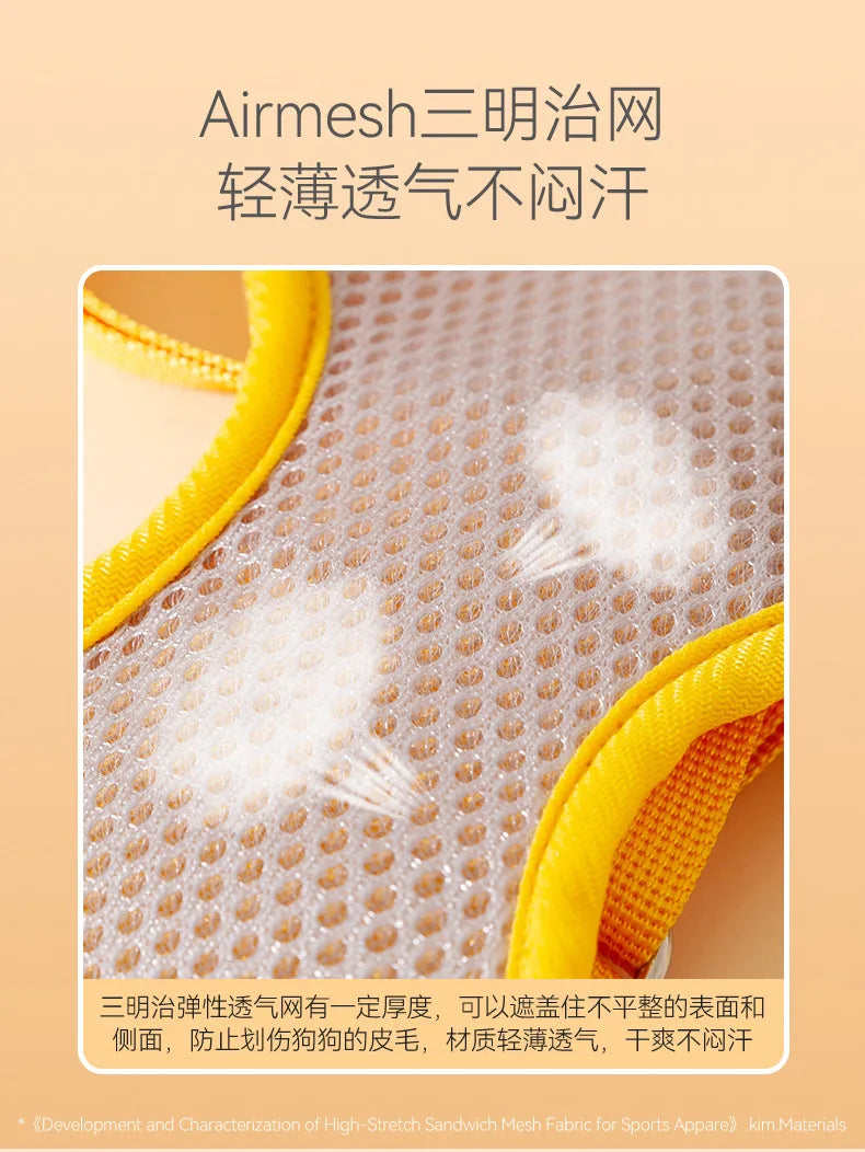Pet Cute Burger and French Fries Backpack Towing Rope Cat Vest Dog Chest Strap for Walking Dog Rope Supplies Dog Bag