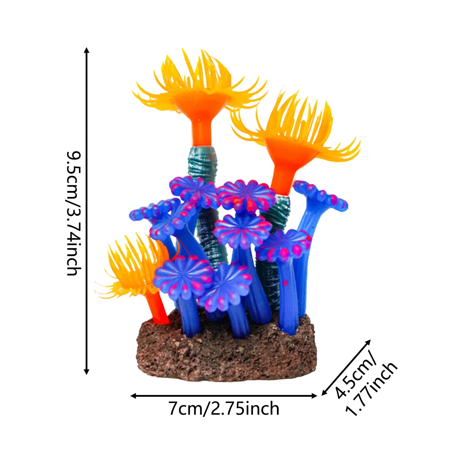 Aquarium Simulation Coral Decorations Fish Tank Decorative Plants Silicone Coral for Home Office Fish Tank Decor