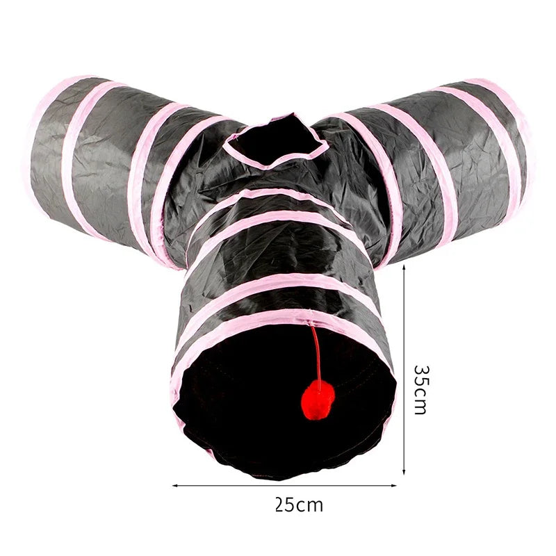 Collapsible Rainbow Cat Tunnel Pet Tube Play Toy Indoor Outdoor Kitty Puppy Toys for Puzzle Exercising Hiding Training Cat Toys