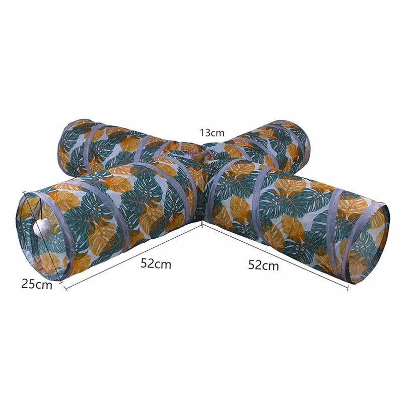 Collapsible Rainbow Cat Tunnel Pet Tube Play Toy Indoor Outdoor Kitty Puppy Toys for Puzzle Exercising Hiding Training Cat Toys