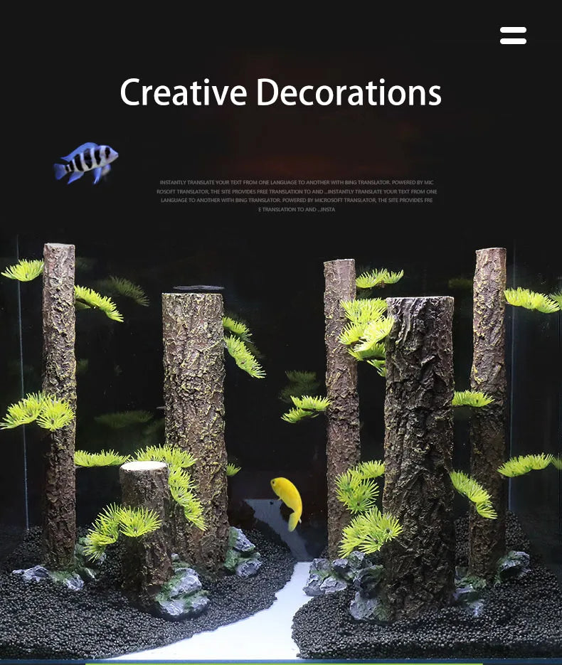 Simulation Tree Trunk Sinking Wood Driftwood Fish Tank Decorations aquatic plants Root Rainforest Forest Aquarium Accessories