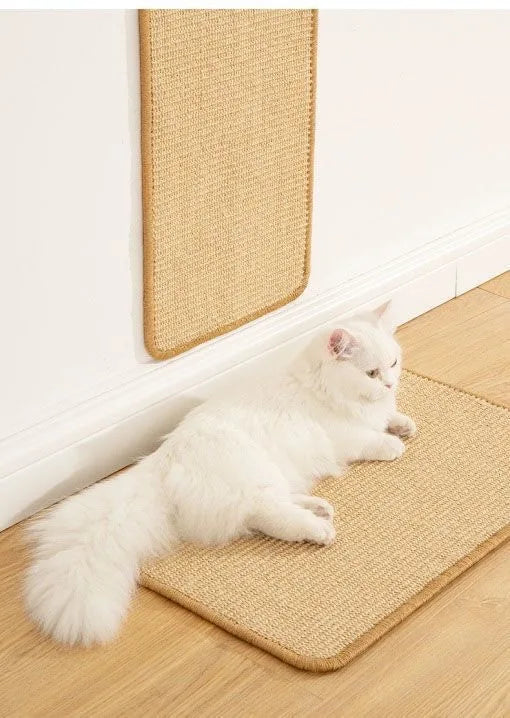 Mat Cat Scratching Board Wear-resistant Non-shedding Sofa Protector Sisal Mat Wall-mounted Vertical Claw Sharpening Cat Supplies