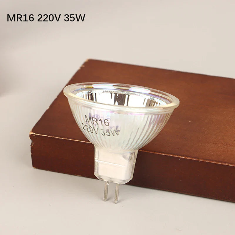 GU10 MR11 MR16 Halogen Reflector Cup Light Thick Glass Halogen Tungsten Spotlight Lamp Cup 120V 220V 35W 50W Bubble