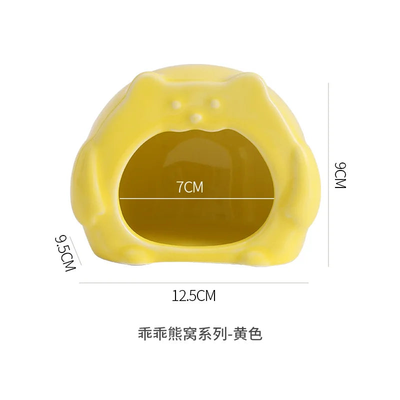 New 1PC Summer Cooling Hamster Ceramic House Sleeping Bag Small Animal Nest Guinea Pig Breathable Rooms Hamster Accessories