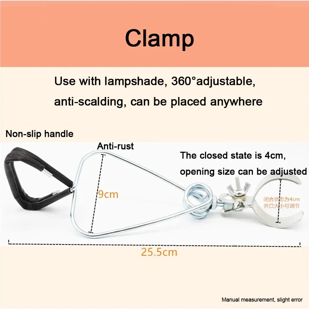 Reptile UVA UVB Lampshade Holder Turtle UVB Heating Bulb Light Holder with Clamp Lighthouse for Tortoise Chicken Brooder Basking