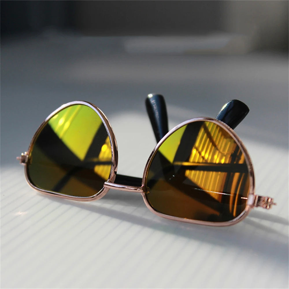 Cool Cat Glasses Pet Accessories for Cats Heart-shaped Transparent Reflective Sunglasses Kitten Sphynx Persian Pet Products