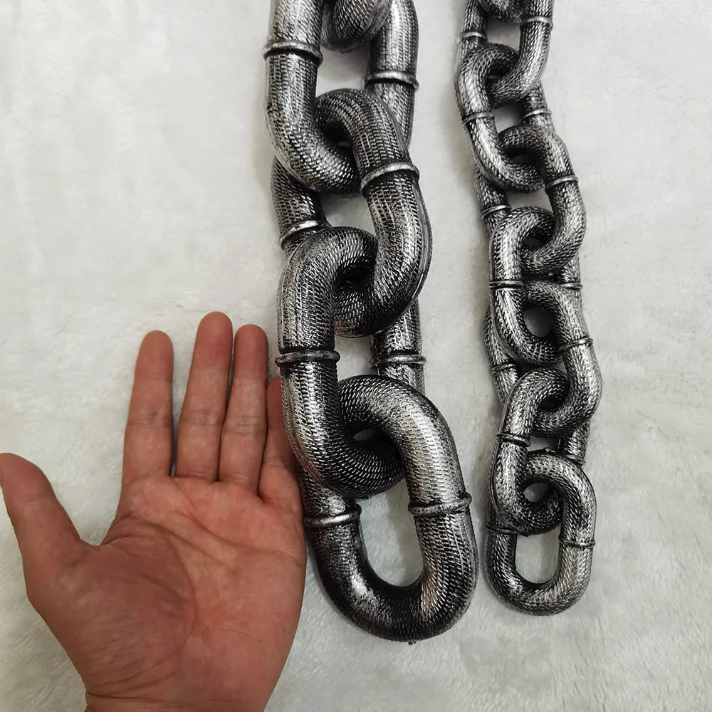 Sensationally Funny Pet Lead Puppy Cat Leash Big Plastic Simulated Iron Chain for Dogs Daily Walks Doggies Halloween Accessories