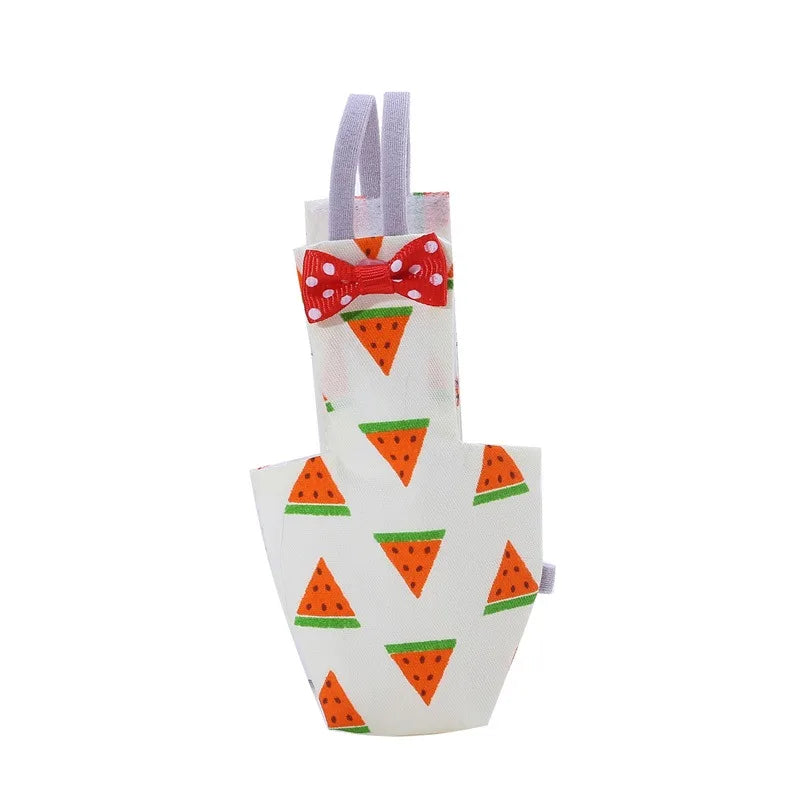 Parrot Diaper with Bowtie Cute Colorful Fruit Floral Cockatiel Pigeons Small Medium Large Pet Birds Flight Suit Clothes Washable