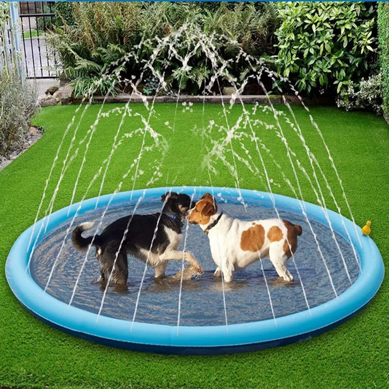 170cm Summer Dog Toy Splash Sprinkler Pad Pet Swimming Pool Interactive for Pet Children Interactive Outdoor Play Water Mat Toys
