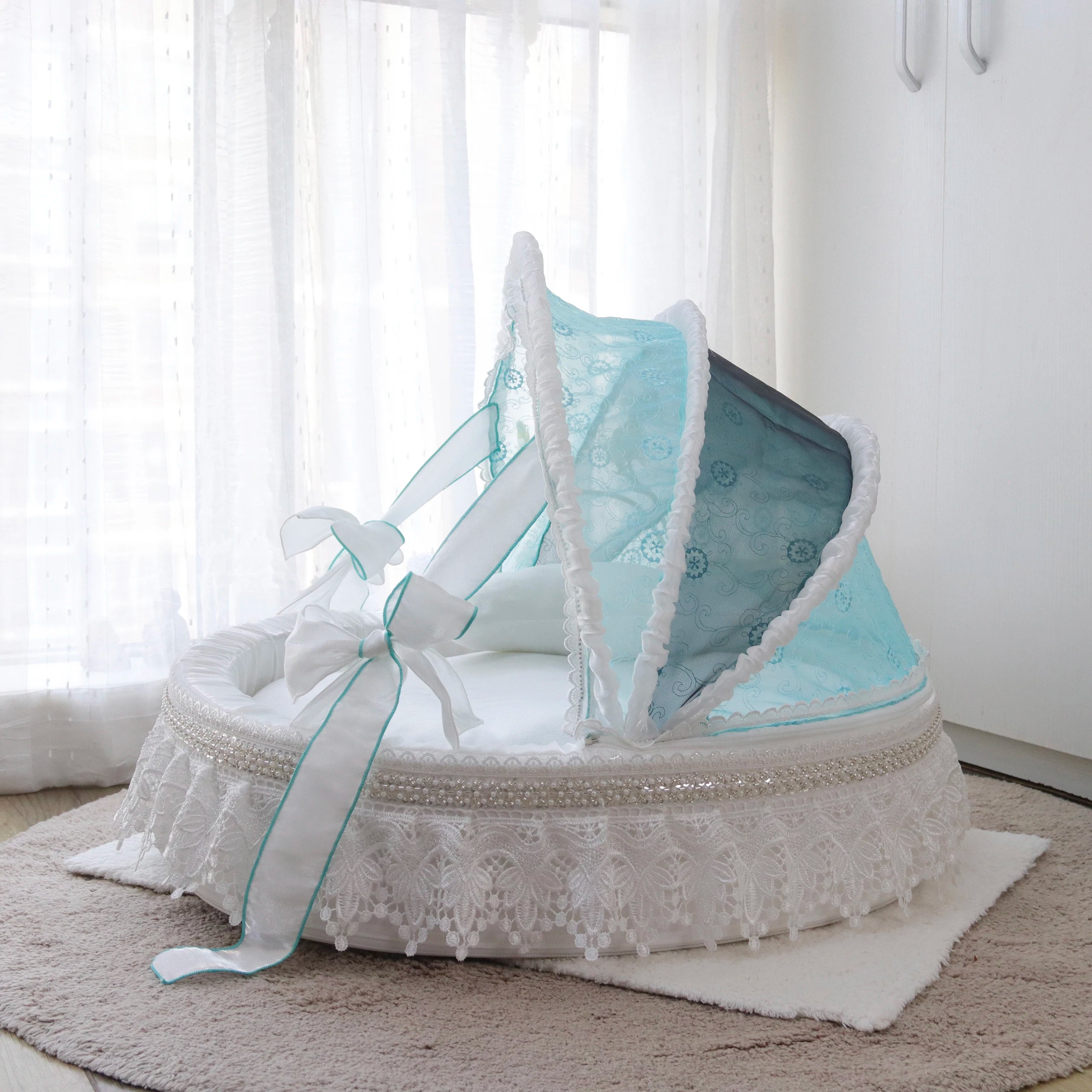 [Top Stream Cute Pet Artifact ] Dreamy Pet Home Light Color Series Pet Cradle Bed Detachable, Washable, Customized, Cat and Dog