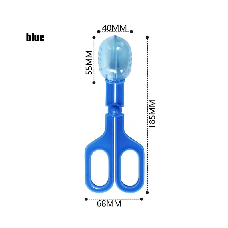 1PC Reptile Insect Catcher Scissor Plastic Transparent Tongs Tweezers Pet Raising Feeding Tool Clip Box Garden Supplies