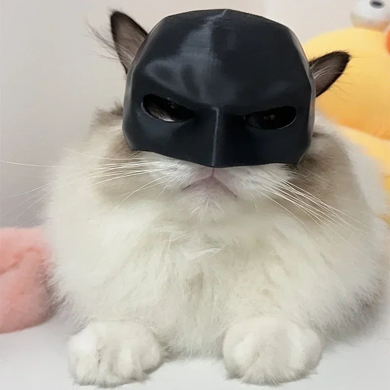 Cat Face Cushion Bat Cosplay Hat Spooky Halloween Atmosphere Prop Plastic Black Make-up Half Mask Party