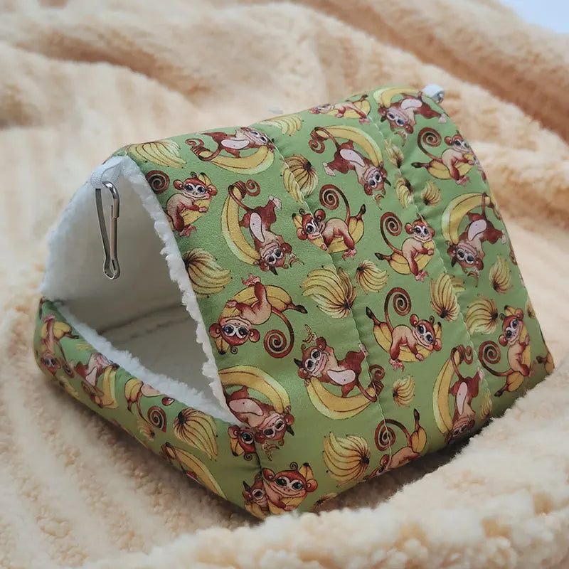 Comfortable Hamster House Warm Mat Small Animal Sleeping Bed Soft Guinea Pig Nest Mini Cage for Rabbit Squirrel Mat Guinea Pig