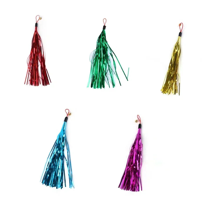 Cat Feather Toy Accessories False Birds Worm Toy with Bell Kitten Cat Toys Interactive Replacement Refill Foam Ball Training
