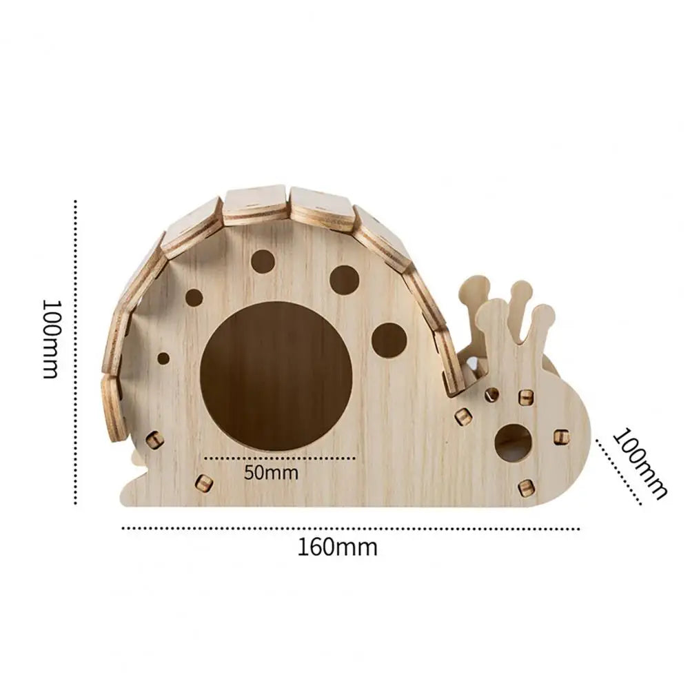 Wooden Hamster House Swing Sleeping Nest, Multi-Holes, Breathable Double Layer, Fun Toys, Small Pet Supplies