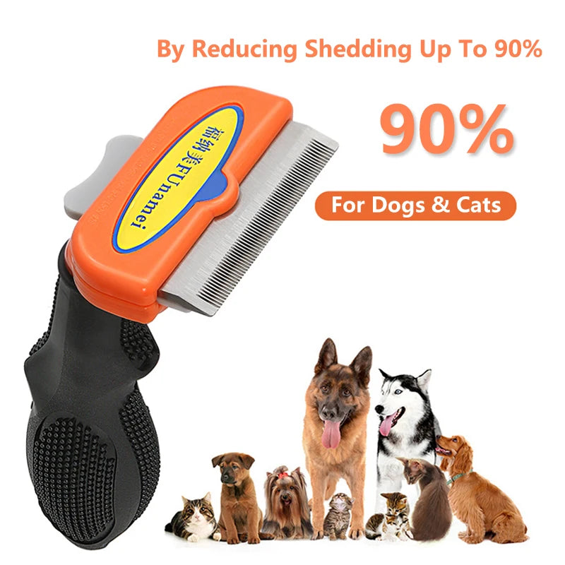 Pet Cat Hair Removal Combs Pet Grooming Brush Dogs Cats Hair Shedding Massage Combs Cat Hair Remover Cleaning Grooming Cat Brush