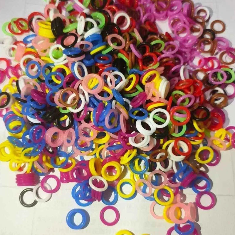 100PCS Pigeon Foot Rubber Ring Colorful Elastic Identification Rings for Carrier Pigeon Racing Pigeons Bird Appliances 8mm