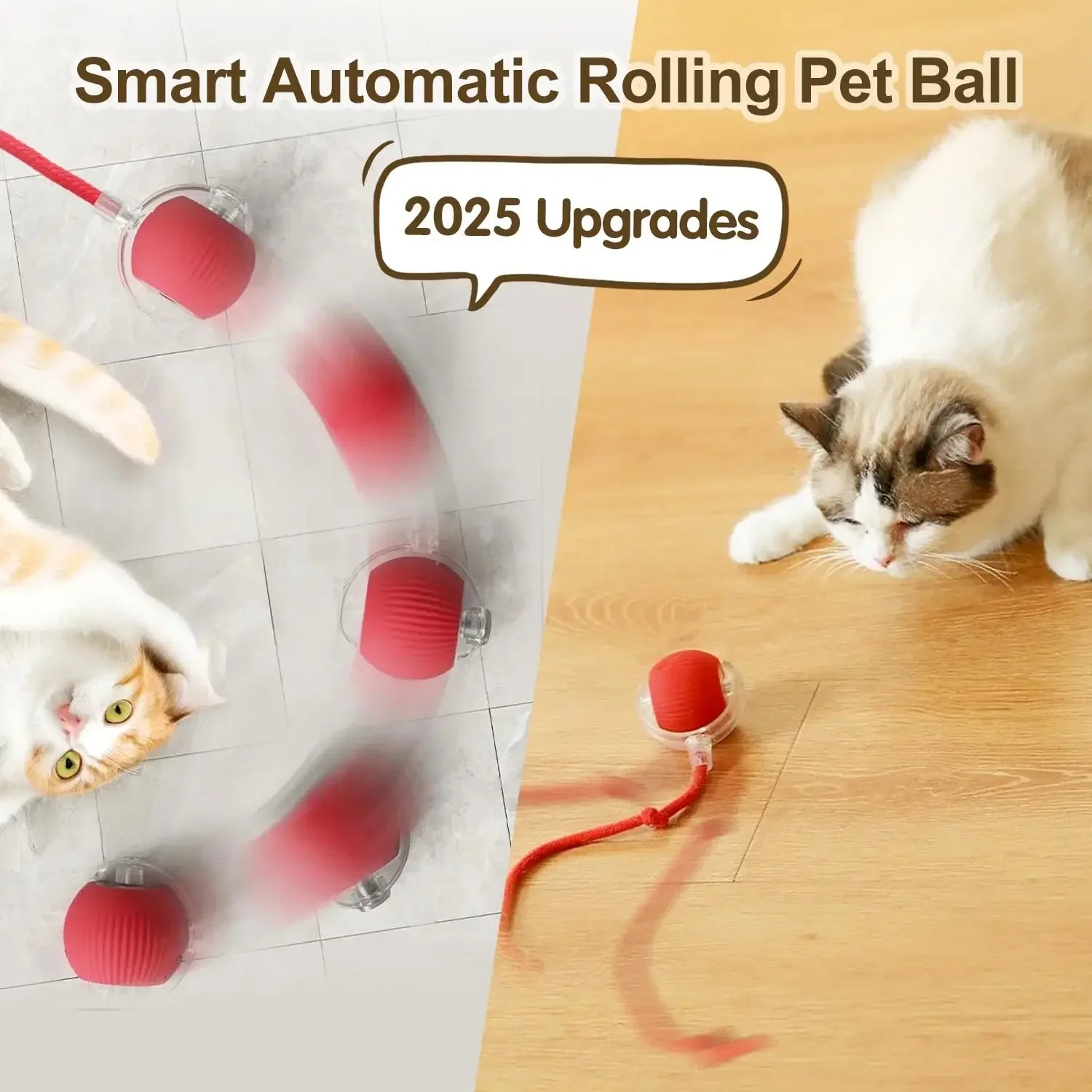 Cat Toys for Kitten Cats Ball Toys Pet Product Cat's Accessories for Home Automatic Electronic Indoor Interactive Cat Pet Toy