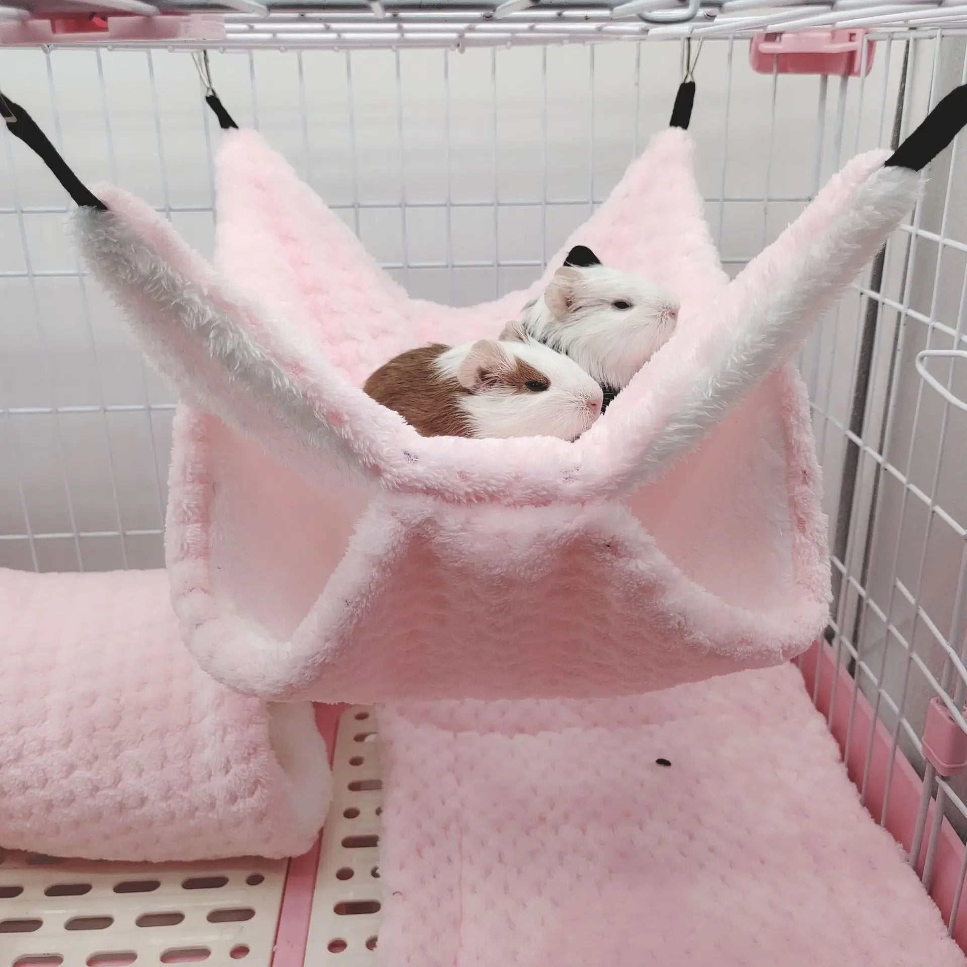 Warm Winter Pet Hammock Double Layer Thick Plush Hamster Hammock Chinchilla Guinea Pig Ferret Sleeping Bag Hamster Hanging Cage