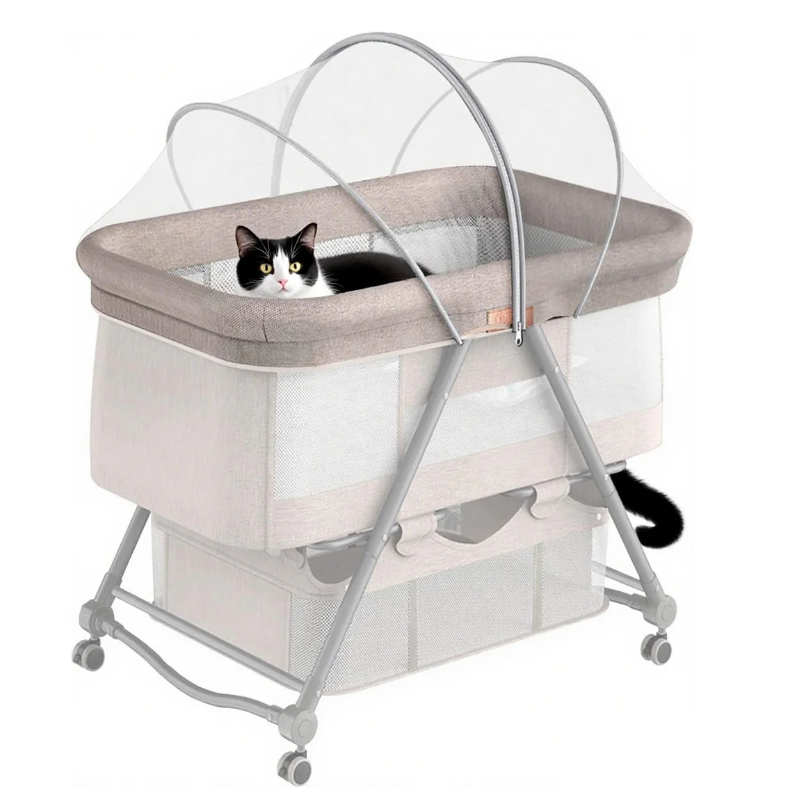 1PC Pet Stroller Mosquito Net Reusable Insect Cover Portable Breathable Bug Netting for Small Dogs Cats Carrier Crib Travel Use