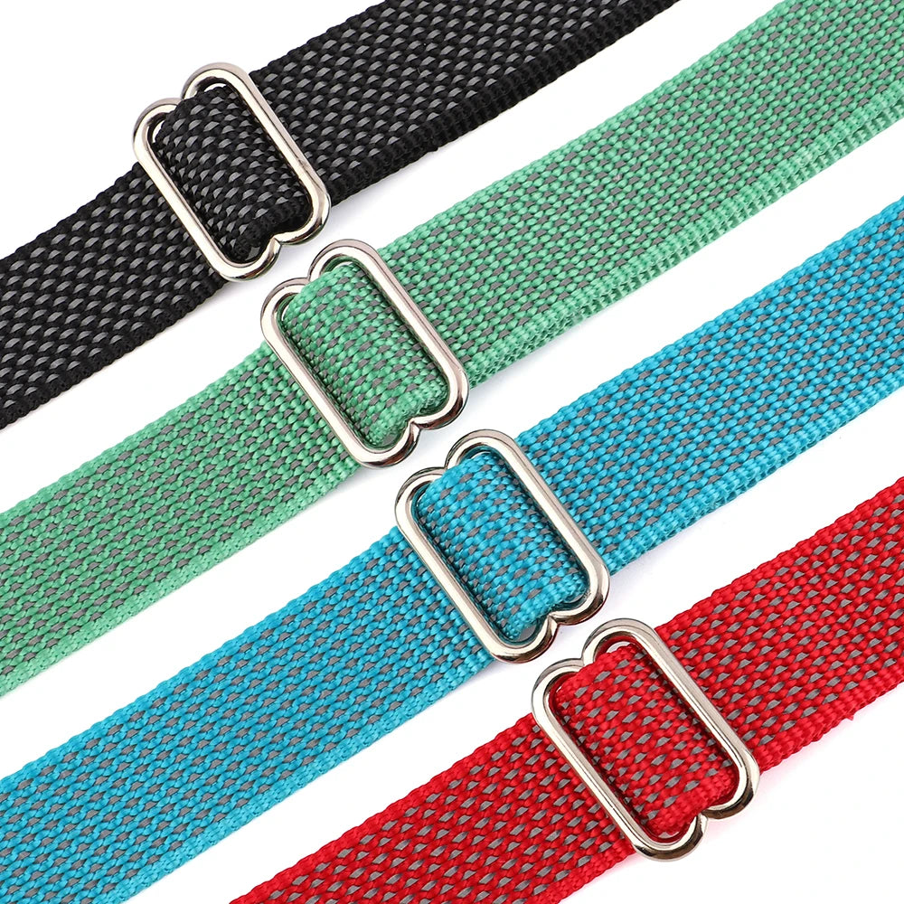 Custom Dog Martingale Collar Nylon Reflective Dog Collars With Engraving Metal Buckle Adjustable For Dogs Prevent Slipping Out