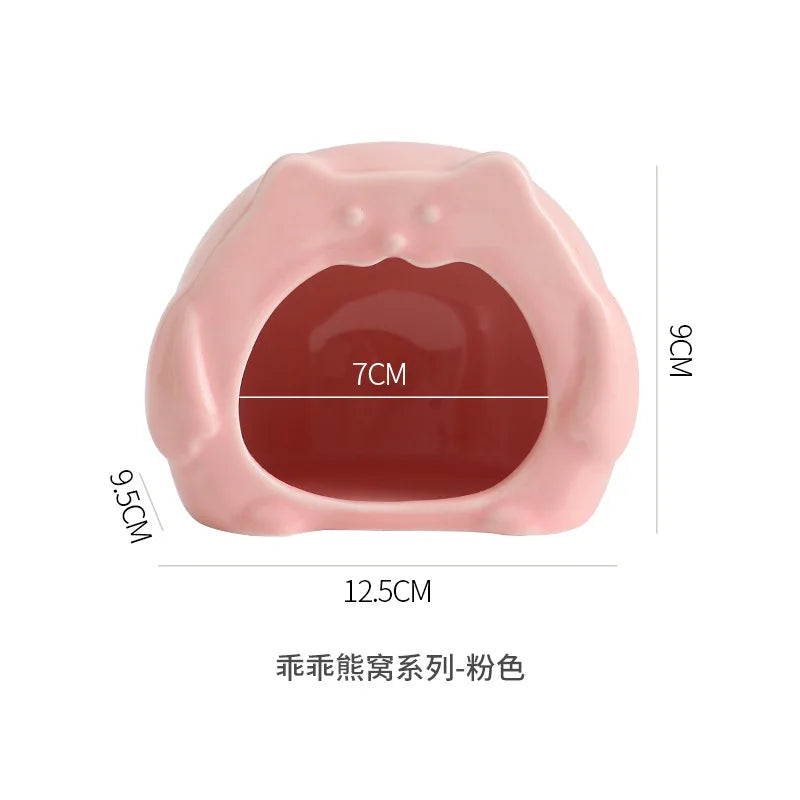New 1PC Summer Cooling Hamster Ceramic House Sleeping Bag Small Animal Nest Guinea Pig Breathable Rooms Hamster Accessories