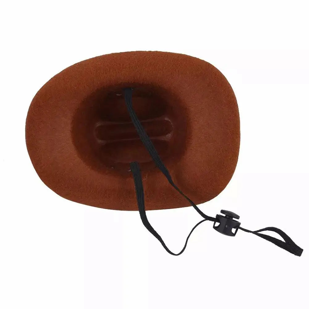 Pet Dog Cowboy Hat Headgear Cat Funny Headwear Outdoor Adjustable Cosplay Photo Dog Props Performance Accessories Caps G7I6