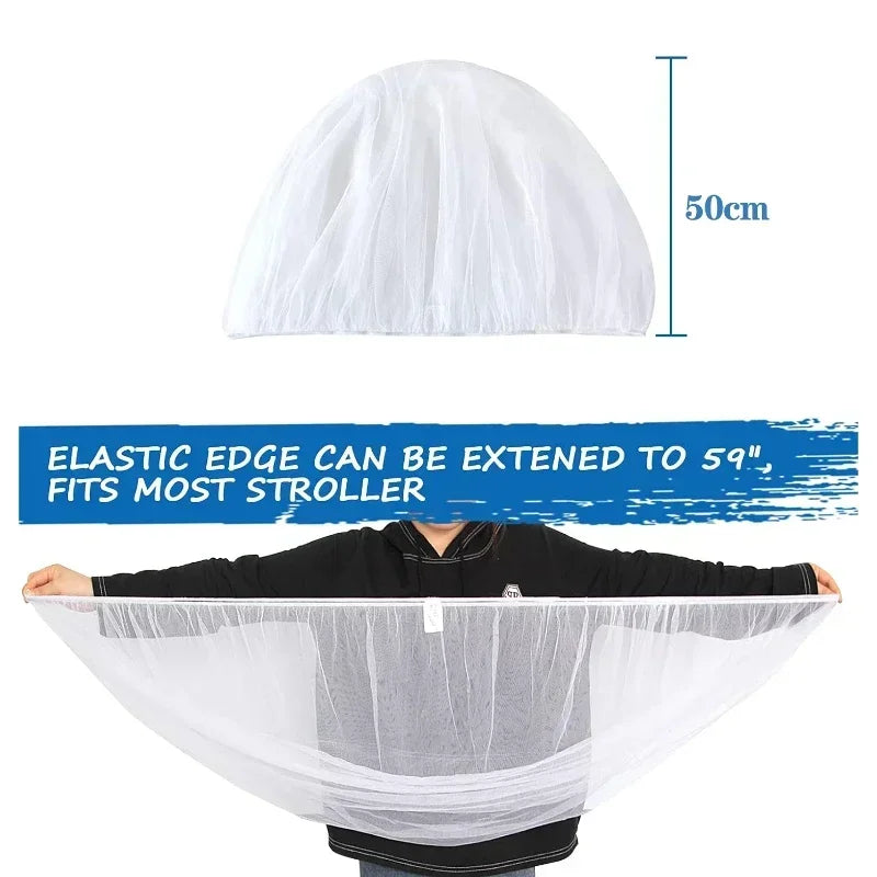 1PC Pet Stroller Mosquito Net Reusable Insect Cover Portable Breathable Bug Netting for Small Dogs Cats Carrier Crib Travel Use