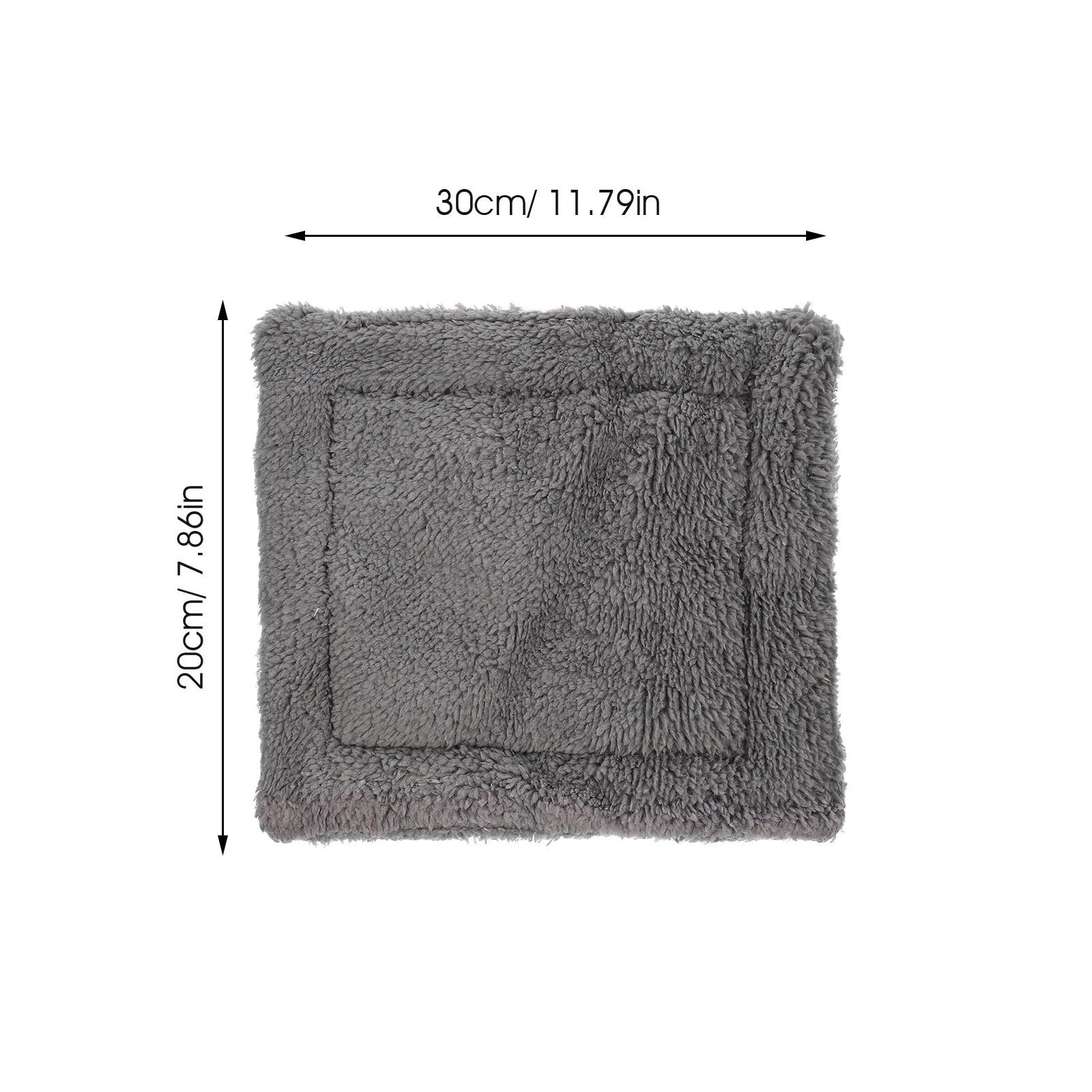 Grey Large Size Pet Lamb Fleece Warm Pad Rabbit Bed Hamster Cage Mat Comfortable Nest Winter House Soft Small Pets Sleeping