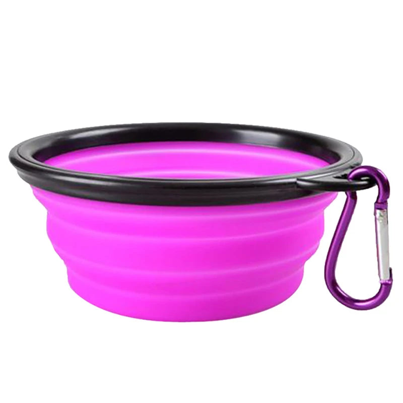 350ML/1000ML Foldable Silicone Pet Bowl Portable Puppy Food Container Collapsible Feeder for Outdoor Camping Dog Accessories