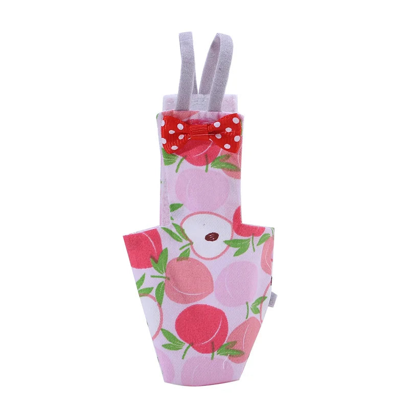 Parrot Diaper with Bowtie Cute Colorful Fruit Floral Cockatiel Pigeons Small Medium Large Pet Birds Flight Suit Clothes Washable