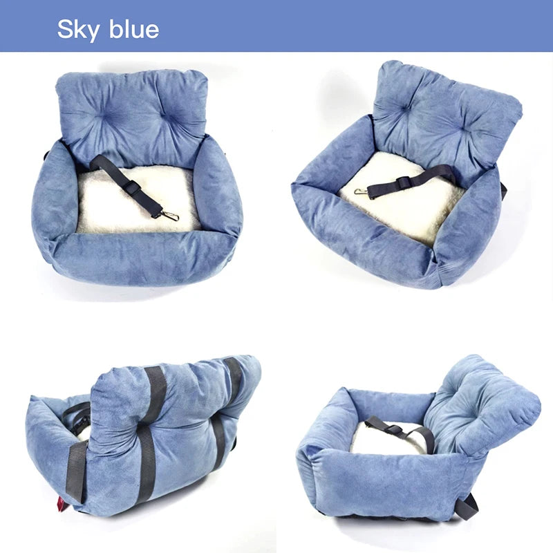 Dog Car Seat Bag Short Plush Detachable Pet Travel Backpack Pet Handbag Carrier Bag Lightweight Cat Foldable Dog Bag