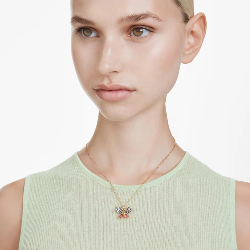 New Mixed Cut Colorful Butterfly Necklace Exquisite Light Luxury Women's Cat Accessories Gift