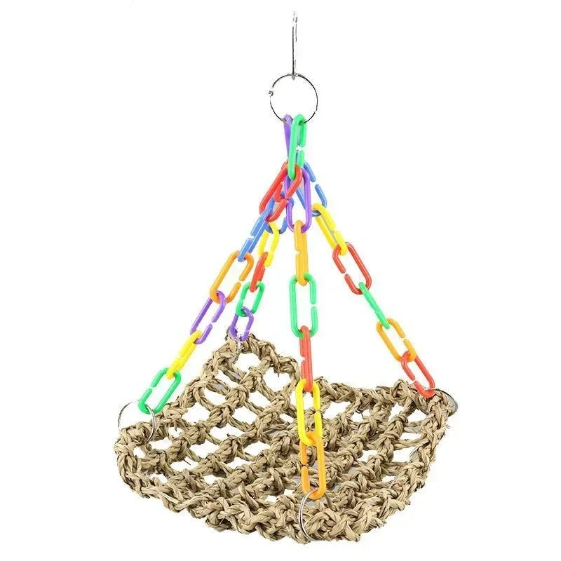 Chewable Parrot Chew Toy Cotton Rope Birds Toy Bite Bridge Bird Tearing Toys Cockatiels Training Hang Swings Birds Cage Supplies