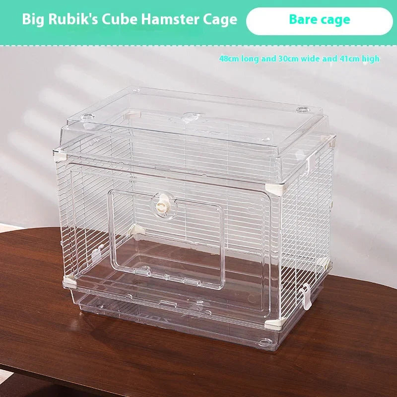 New transparent hamster cage, three-layer acrylic cage, golden bear nest, large-size hamster cage villa, universal in allseasons