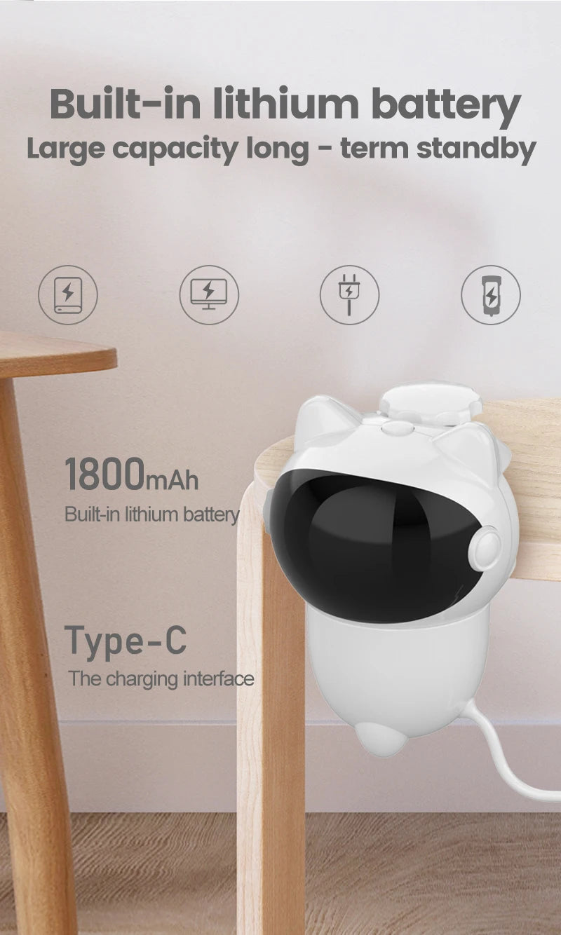 Pet Cat Toy Interactive  Rechargeable Infrared Smart Automatic  Interactive Cat Toy Multiple Angles