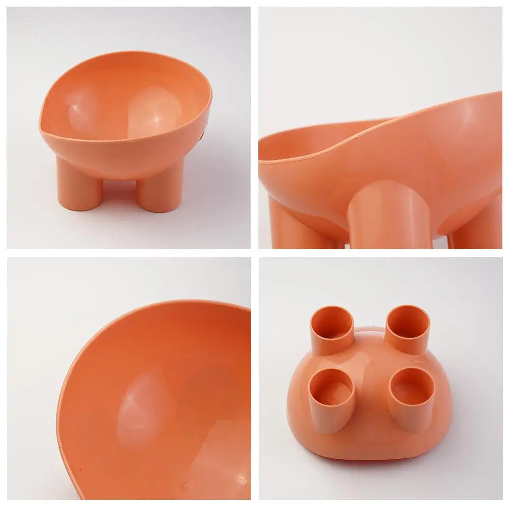 High Foot Dog Bowl Non-Slip Cat Dog Bowl Neck Protector Pet Food Water Bowl Anti-tip Pet Feeder Feeding Bowl Double Cat Bowl