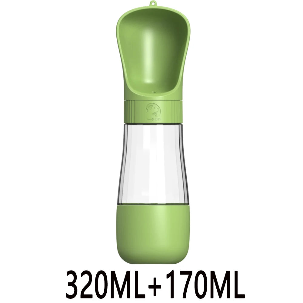 Twist Open Dog Water Bottle Portable Drinking Water Feeding Food Bowl Traveling Walker Dog Accessories Outside Puppy Pet Bottle