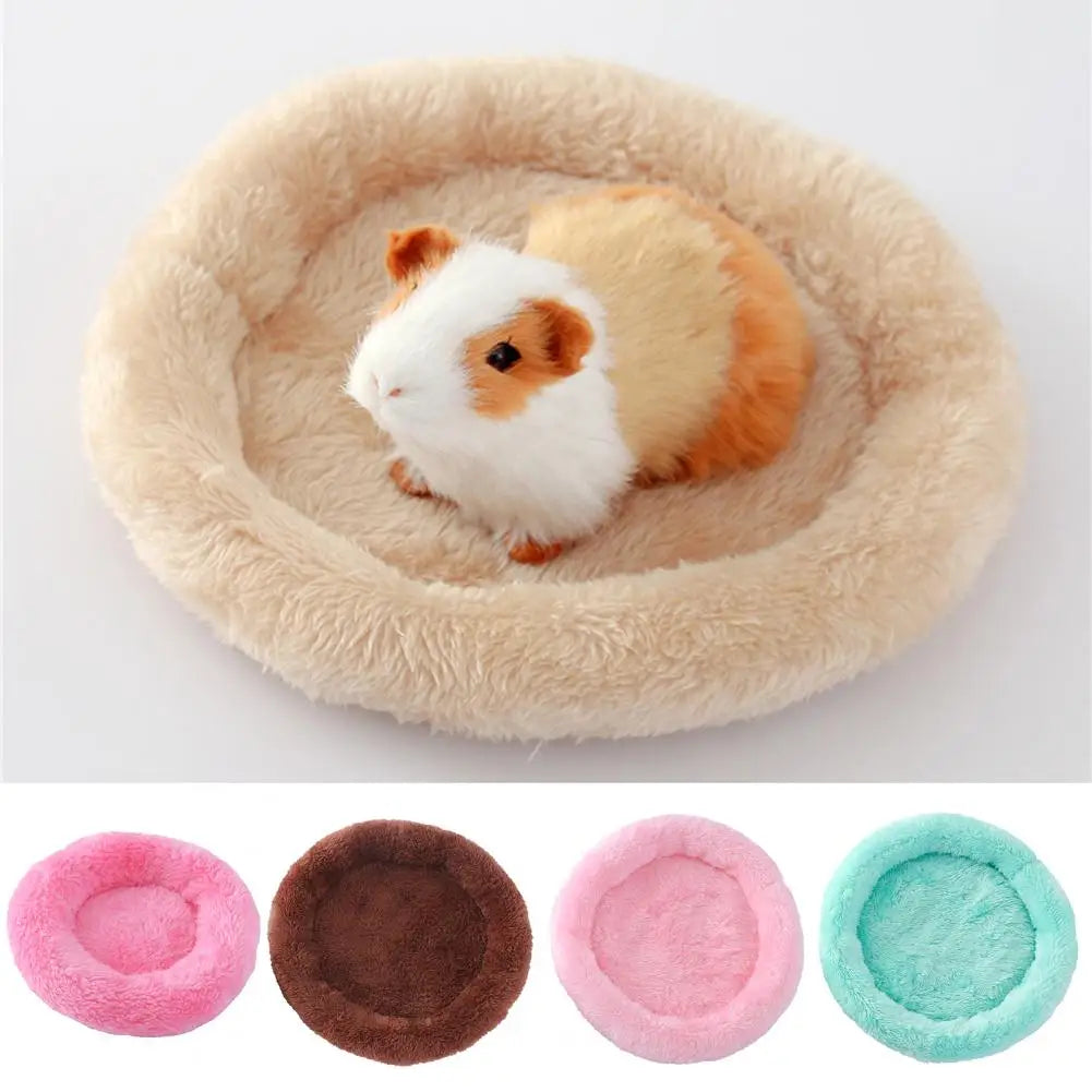 Hamster Bed Circular Hamster Bed Sleep Mat Pad Cute Pet Sofa Hamster Nest  Small Animal Soft Cushion for Hedgehog Squirrel Mice