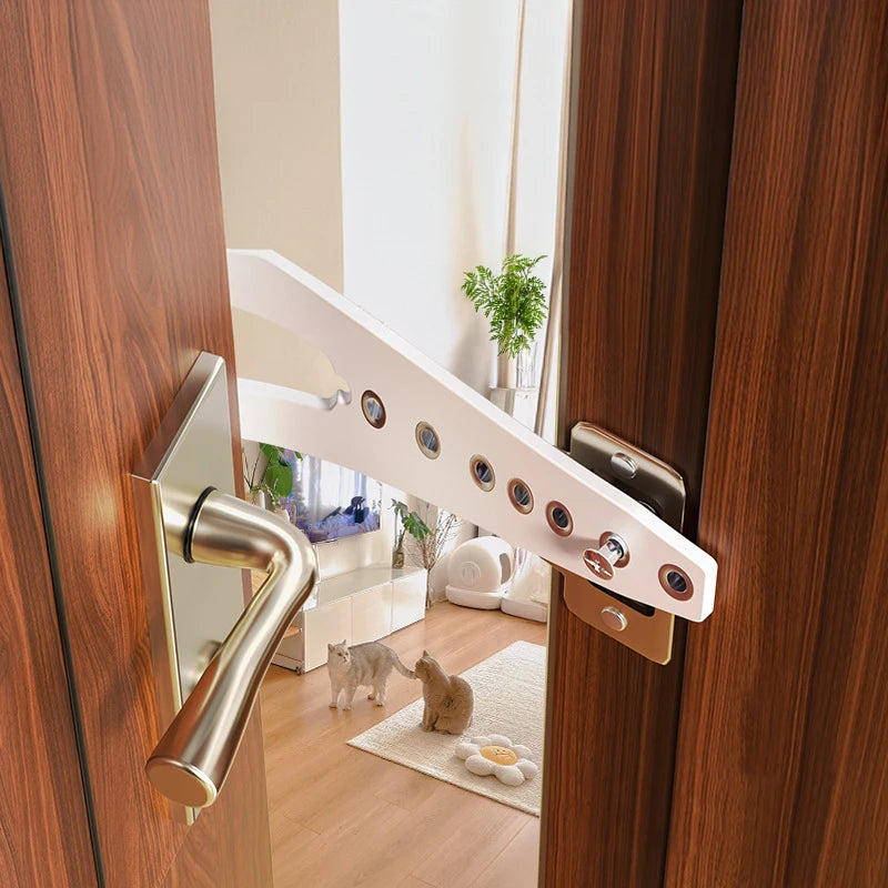 Cat Door Holder Latch Adjustable Prevents Dog Enter Elastic Gate Lock Flex Latch Strap Dog Door Stopper Pet Gate Supplies