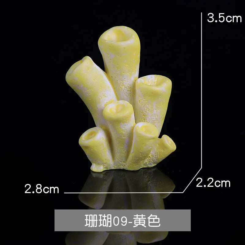 Aquarium Artificial Coral Fish Tank Resin Simulation Coral Starfish Micro Landscape Ornament Reef Aquatic Plants DIY Decoration